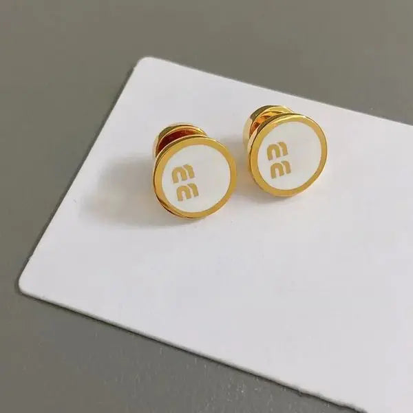 Brand Simple Women Luxury Designer Stud Crystal Rhinestone 18K Gold Plated Metal Letter Earrings for Girls Lovers Jewelry Gifts Great Shopping 4You