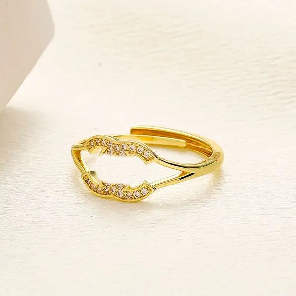 Designer Letter Band Rings Women Mens Stainless Steel Gold Silver Plated Luxury Open Ring Rings Wedding Jewelry Gift Great Shopping 4You