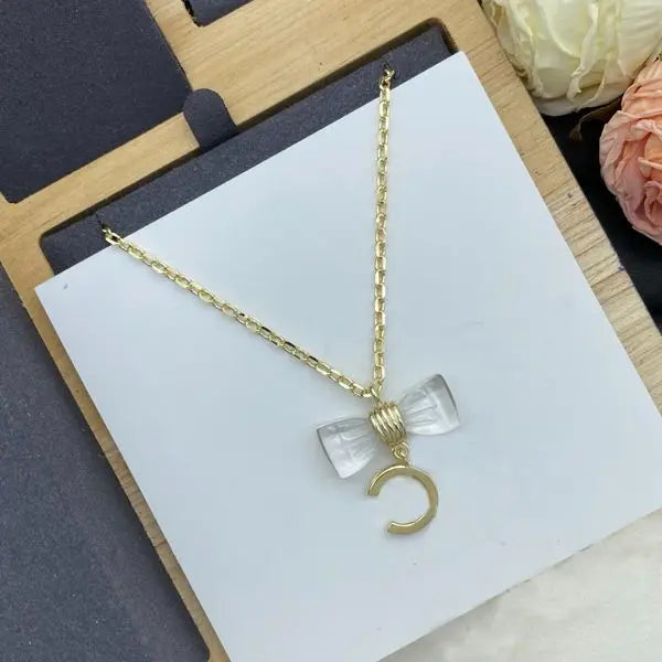 Luxury Designer Charm Womens Pendant Necklace Brand Crystal Necklace Choker Chain Necklace Birthday Wedding Jewelry Gift Great Shopping 4You