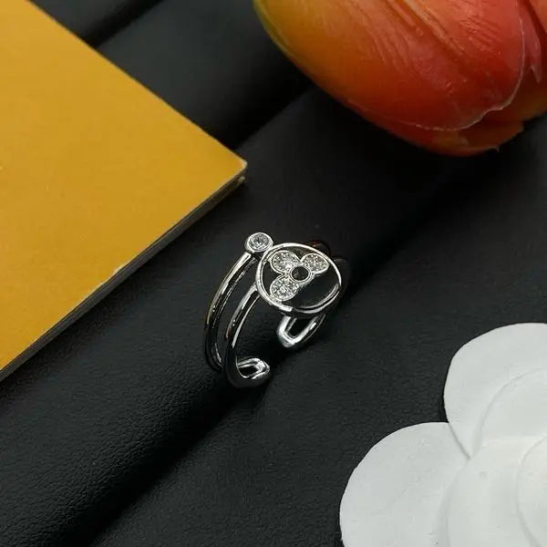 Designer Band Rings Luxury Crystal Open Rings Gold Plated Rings For Women Party Couple Designer Jewelry Great Shopping 4You