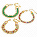 Designer Bracelet Bracelet for Women Colorful Diamond Bangle Tassel Chain Layered Bangles Luxury Jewlery Designer for Women Elegant Sparkling Timeless Gift Great Shopping 4You