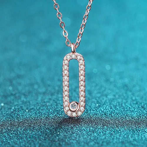 925 Sterling Silver Oval Moissanite Pendant Necklace for Women Minimalist European Style Affordable Luxury Jewelry Factory Direct Sale Great Shopping 4You