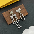 Luxury Designer Earrings Gold Plated Copper Earring Jewelry Woman Crystal Rhinestone Fashion Letters Stud Accessories Great Shopping 4You