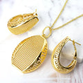 Jewelry Hollow-out Mesh Retro Jewelry Set - Elegant Pendant Necklace and Earrings 2-Piece Set, Suitable for Brides, Weddings, Daily Wear and Parties Great Shopping 4You