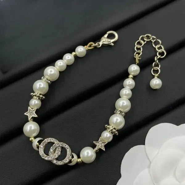 Fashion Designer Bracelet 18k Gold Plated Brand Bangle Pearl Bracelet Jewelry Women Luxury Wedding Accessories Great Shopping 4You