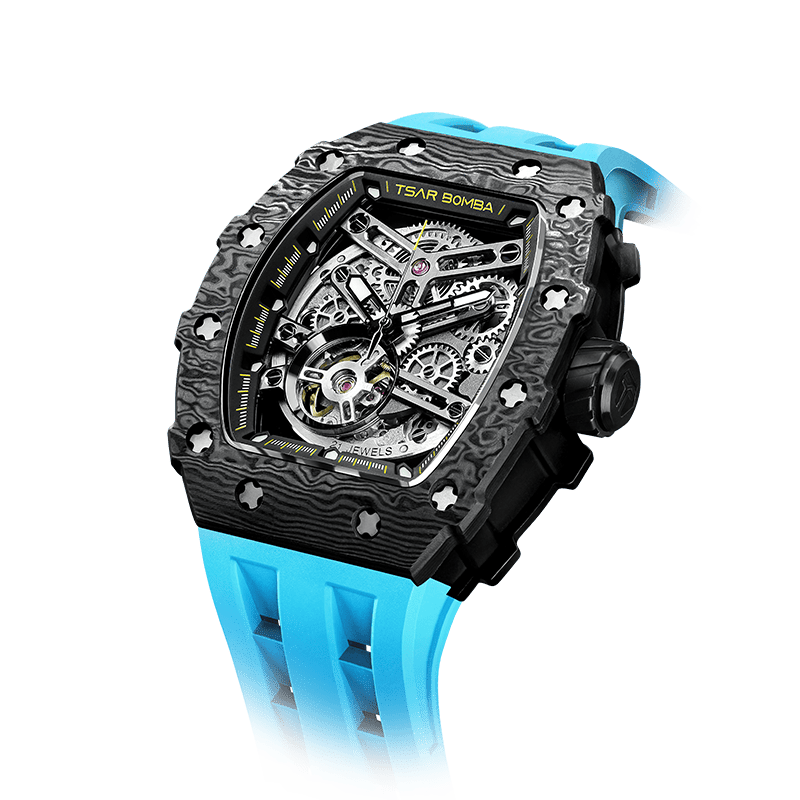 Elemental-Mechanical Watch TB8208CF - Fashion Blue TSAR BOMBA Watch