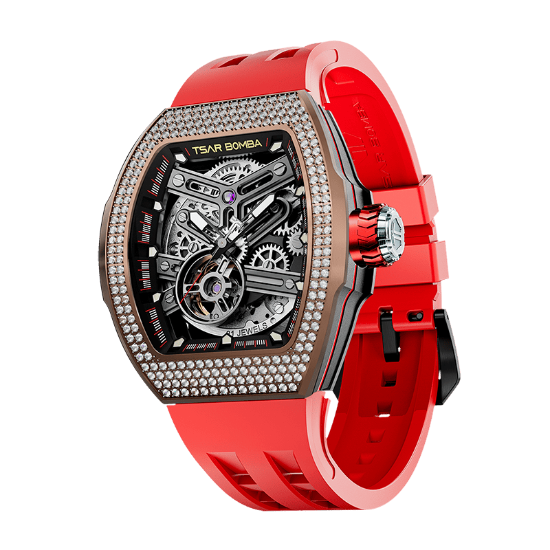 Atomic-TB8218 Standard Edition（Women） - Zirconia Diamond-Red Tsarbomba Watch