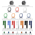 Atomic-TB8218 Set(7-in-2) - Silver & Black / FluoroRubber TSAR BOMBA Watch