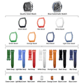 Atomic-TB8218 Set(7-in-2) - Silver & Blue / FluoroRubber TSAR BOMBA Watch