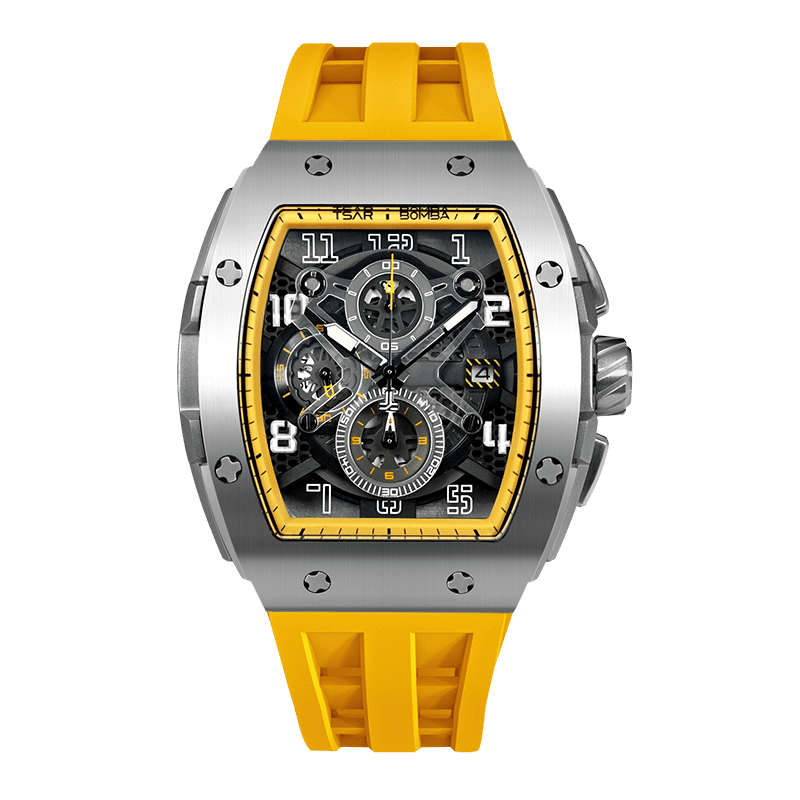 Elemental-TB8211Q（Ship from US） - Sliver Yellow Tsarbomba Watch