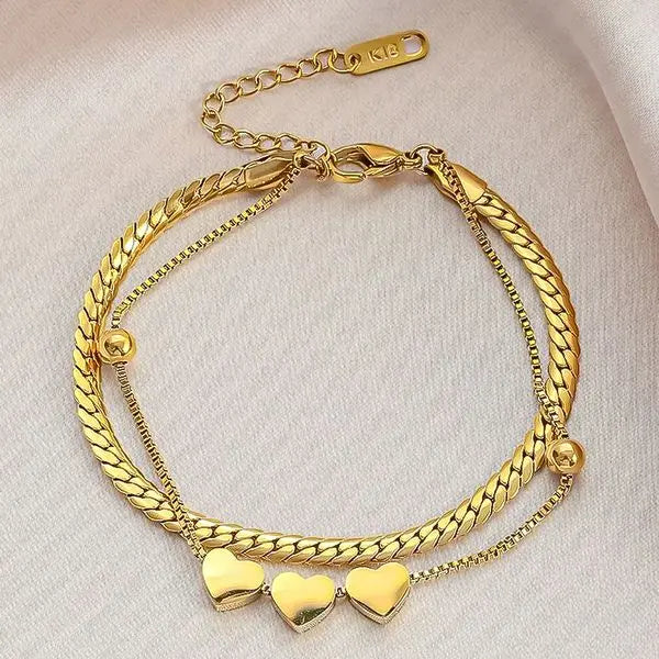 Designer Bracelet Bracelet for Women Stainless Multi Layer Bangle Gold Bangles Luxury Jewlery Designer for Women Elegant Timeless Sparkling Gift Great Shopping 4You