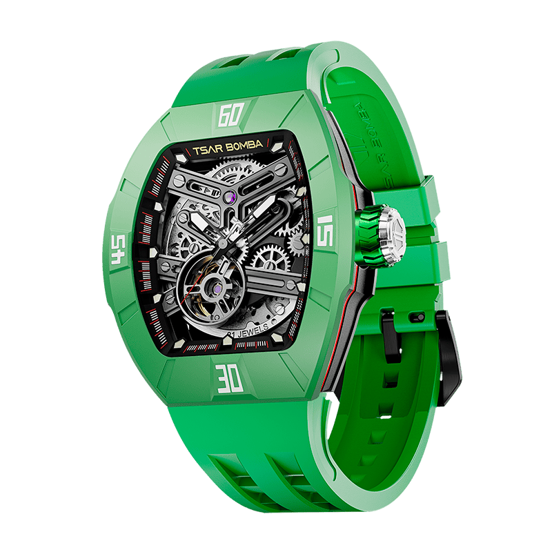 Atomic-TB8218 Standard Edition（Women） - Fluororubber-Dynamic Green Tsarbomba Watch