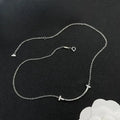 Designer Pendant Necklace Luxury Elegant Brand Diamond Smile Charm Necklace 18K Gold 925 Silver Plated Chain Choker for Woman Jewelry Gift Great Shopping 4You