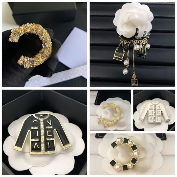 Fashion Designer Brooch Letter Pins Brooches Women Elegant Wedding Party Jewerlry Suit Pins Unisex Clothing Jewelry Accessories Great Shopping 4You