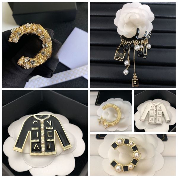 Fashion Designer Brooch Letter Pins Brooches Women Elegant Wedding Party Jewerlry Suit Pins Unisex Clothing Jewelry Accessories Great Shopping 4You