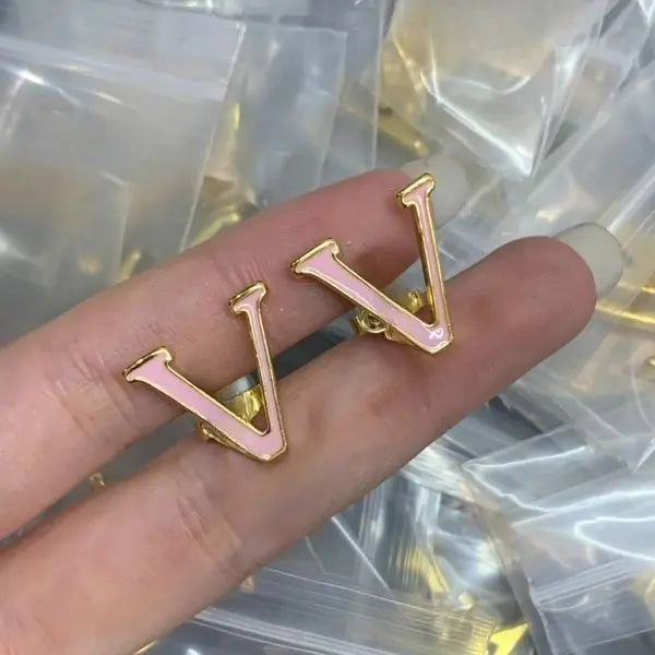 Luxury Jewelry Woman Copper Letters Earring Crystal Designer Gold Plated Earring Woman High Quality Valentines Day Gifty Great Shopping 4You