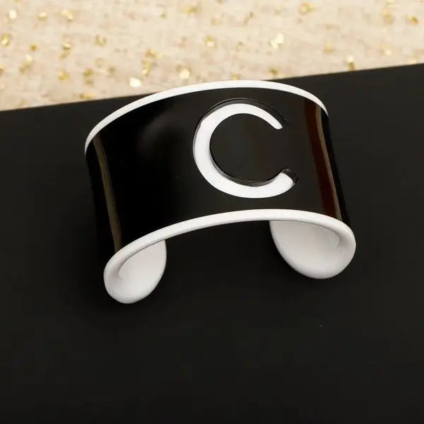 Designer Bracelet with Acrylic Copper Bangle Designer Crystal Letter Bracelets Jewelry Wristband Cuff for Women Trendy Gift Stylish Accessories High Quality Great Shopping 4You