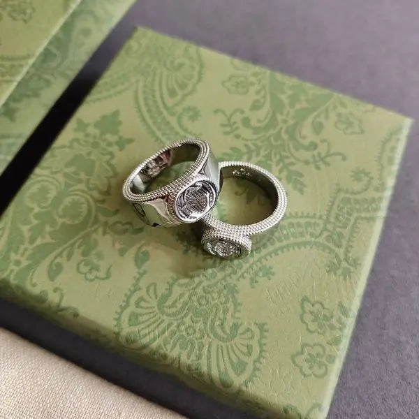 Exquisite Trendy Sier Wedding Band Rings Classic Designer letter Ring Bague Bijoux for Men Women Party Lovers Gift High Quality Engagement Jewelry Great Shopping 4You