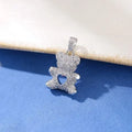 CZ Micro Pave Heart Key Flower Charm Pendant for Necklace Making Great Shopping 4You