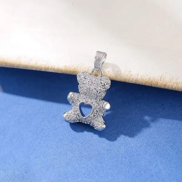 CZ Micro Pave Heart Key Flower Charm Pendant for Necklace Making Great Shopping 4You