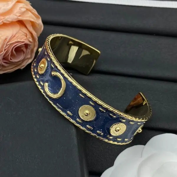 Designer Enamel Letter Bracelet Hoop Open Bracelet Fashionable Gold-plated High-quality Bracelet Luxury Jewelry Accessories Various Styles Great Shopping 4You