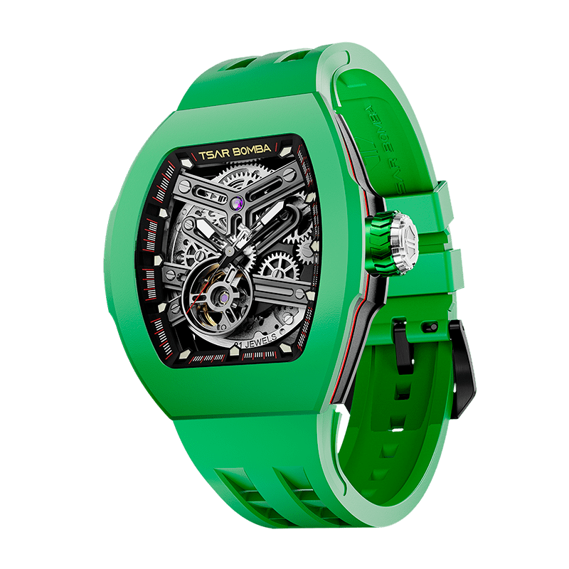 Atomic-TB8218 Standard Edition（Women） - Fluororubber-Green Tsarbomba Watch