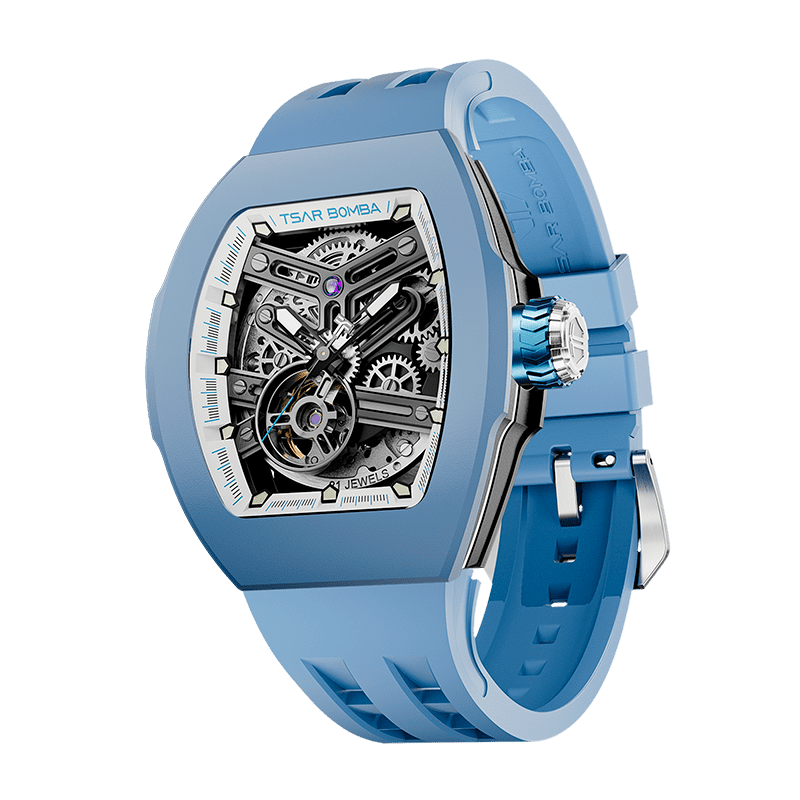 Atomic-TB8218 Standard Edition（Women） - Fluororubber-Light Blue Tsarbomba Watch