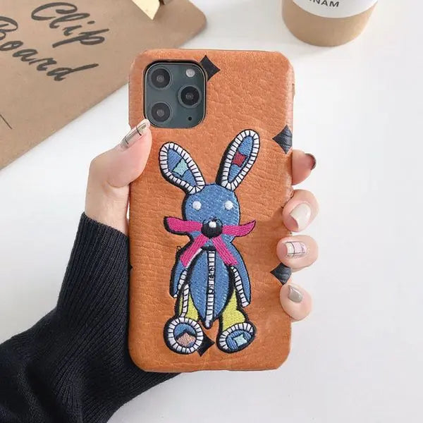 Fashion Designer Real Leather Phone Cases for iphone 15 14 14Pro 14plus 13 12 11pro max XR Xsmax Deluxe Embroidered Phone Cover with Samsung S23 S23ultra S22 S22ultra Great Shopping 4You