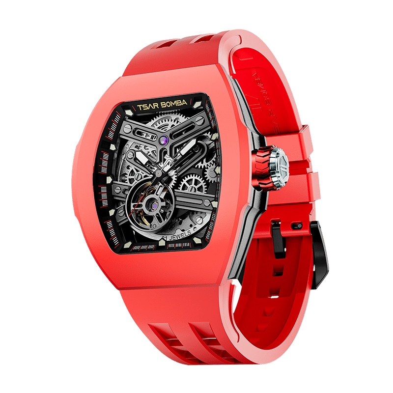 Atomic-TB8218 Standard Edition（Women） - Fluororubber-Red Tsarbomba Watch