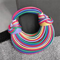 Luxury bag designer bag Handcrafted Designer Wristlet Bag: Elegant Handwoven Knots Detachable Noodle Strap Opulent Aesthetic Refined Minimalism Great Shopping 4You