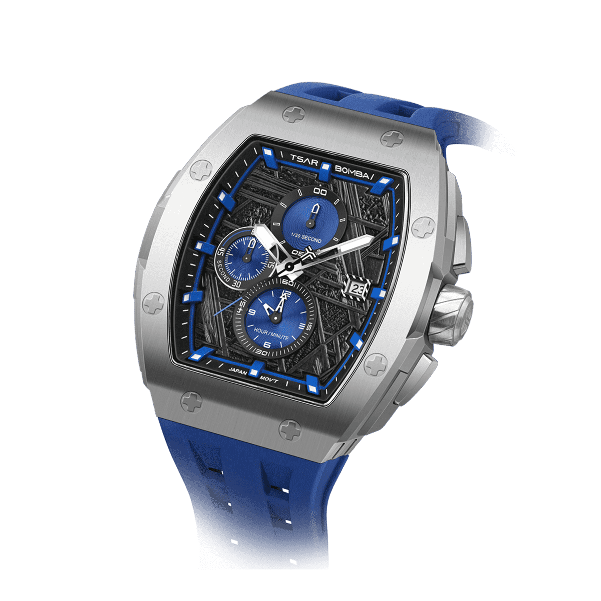Elemental-TB8211Q-II - Sliver Blue TSAR BOMBA Watch