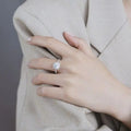 Wholesale Womens Designer Jewelry: Exquisite White Moissanite Diamond Look Squared Ring Great Shopping 4You