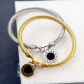 Designer Bracelet Bracelet Women Stainless Steel Horseshoe Clasp Bracelets Roman Numeral Bangle Pendant Bangles Luxury Jewlery Designer for Women Great Shopping 4You