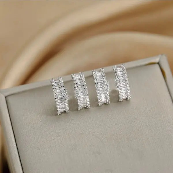 Designer Earrings Luxury Stud Letter Crystal Rhinestone Classic Earrings S925 Silver Women Wedding Party Jewerlry Elegant Earrings Accessories Jewelry Gift Great Shopping 4You