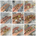Luxury Diamond Earrings For Women Designer Stud Luxury Pearl Crystal Studs Womens Gold Jewelry Earring Wedding Gift Great Shopping 4You