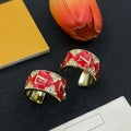 Women's Enamel Earrings Various Styles and Colors Classic Designer Earrings High-quality Gold-plated Earrings Couple Gifts Can Be Mixed Great Shopping 4You