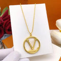 Women Necklace Designer Necklaces Vintage Pendant Personality Letters Design Golden Choker Chains Temperament Wedding Party Jewelry Great Shopping 4You