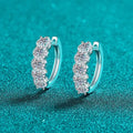 S925 Sterling Silver Moissanite Stud Earrings with Full Paved Design, Elegant and High-End Jewelry for Women, Perfect for Formal and Casual Wear Great Shopping 4You