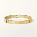 V-Gold 18K Gold Bracelet - Thick Designer Open Style Bangle for Men and Women - Wedding Jewelry with Gift Box Great Shopping 4You