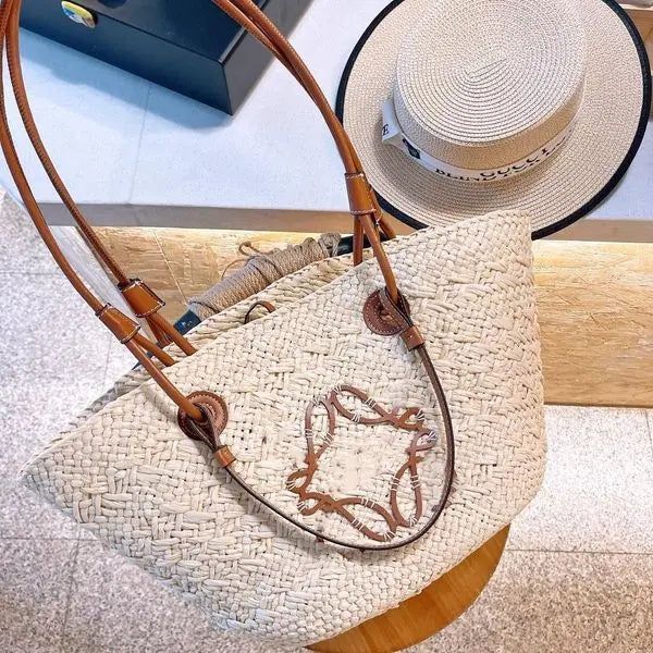 women beach bag fashion tote bag handbag designer bags high quality casual grass woven handbags party essential Great Shopping 4You