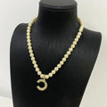 Elegant Pearl Necklace for Women Letter Pendant Chain gold Plated Necklace Wedding Party Gift Designer Luxury Jewelry Great Shopping 4You