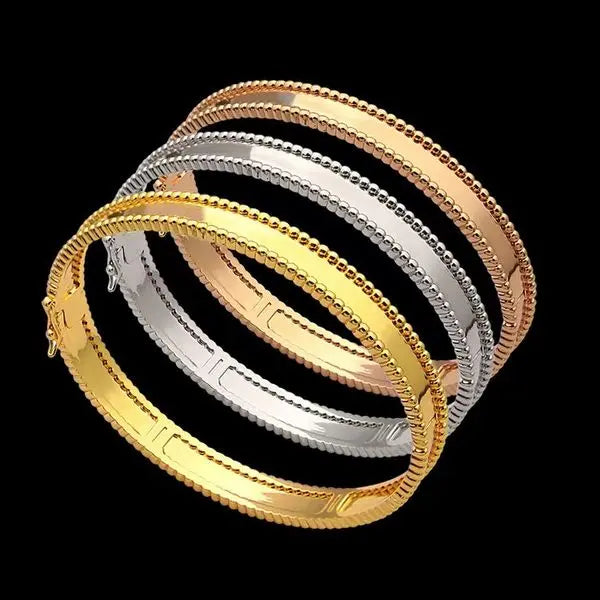 Classic brand signature Designer European fashion unisex Cuff 18K gold Cover Bracelet jewelry Christmas gift Great Shopping 4You