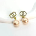 Classic Style Earring for Daily Outfit Sier Stud Famous Women's Geometry Round inlay Crystal Rhinestone Pearl Earrings Party Jewerlry Christmas XMAS Gifts Great Shopping 4You