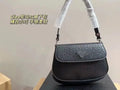 CLEO Classic Triangle Logo Ostrich Pattern Sheet Music Original Single High Quality Luxury Brand Bag Ladies Bag Purse Genuine Leather One Shoulder Sloping Handbag Great Shopping 4You