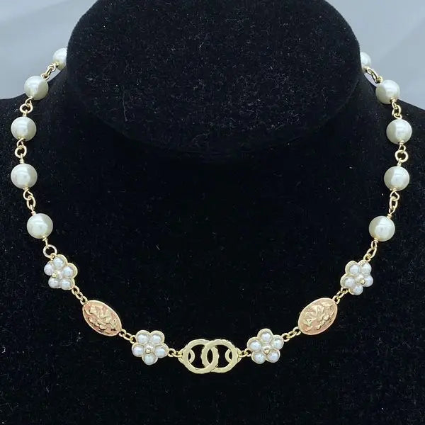 High Quality Crystal Pendants Pearl Chains Classic Jewerly Women Necklace Choker Stamp Letter Necklaces Sweater Chain Accessories Party Love Gifts Great Shopping 4You