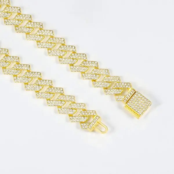 Fashionable Cuban Link Men's Hip Hop Style Full Diamond Necklace Great Shopping 4You