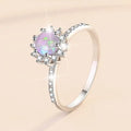 S925 Sterling Silver Moonstone Ring with Opal and Multi-Color Gemstones, Fashionable Jewelry for Women, Perfect for Special Occasions, Cross-Border Wholesale. Great Shopping 4You