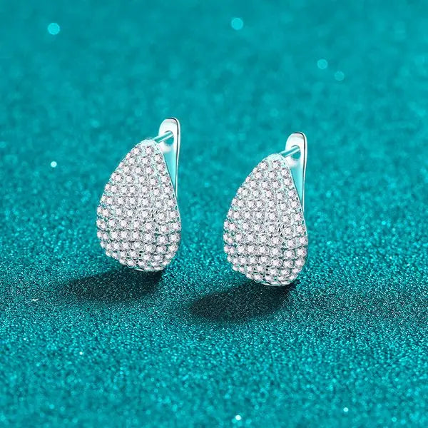 S925 Silver Moissanite Waterdrop Earrings with Pear Shape Design for Elegant and Trendy Look Great Shopping 4You