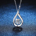 S925 Sterling Silver Moissanite Pendant Necklace 1ct Drop Design, Elegant Korean Style Jewelry for Women, Direct Wholesale Great Shopping 4You