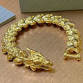 Designer Bracelet Luxury Bangle Jewelry Jewellery Gold Dragon Bamboo Link Chunky Punk Style Cuban Link Bracelet Sterling Silver for Men Women Gift